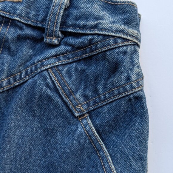 Zena Vintage High Waisted Denim Skirt – 90s Blue Jean Midi, Retro Y2K Pencil - Picture 2 of 7